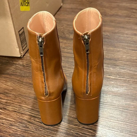 J. Crew Brown Leather Heeled Boots - Picture 4 of 11